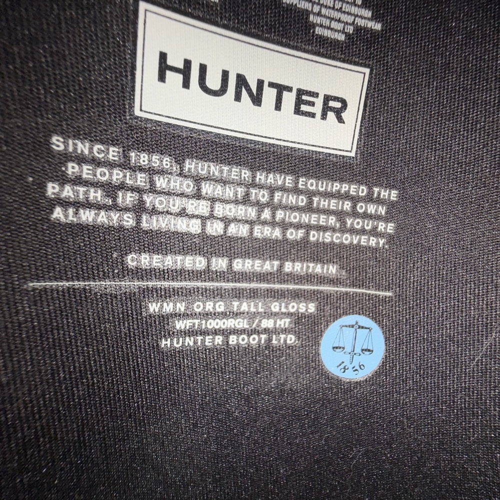 NWOT Black Hunter Tall Rain Boots, Size 9 - Picture 6 of 16